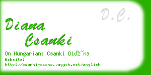 diana csanki business card